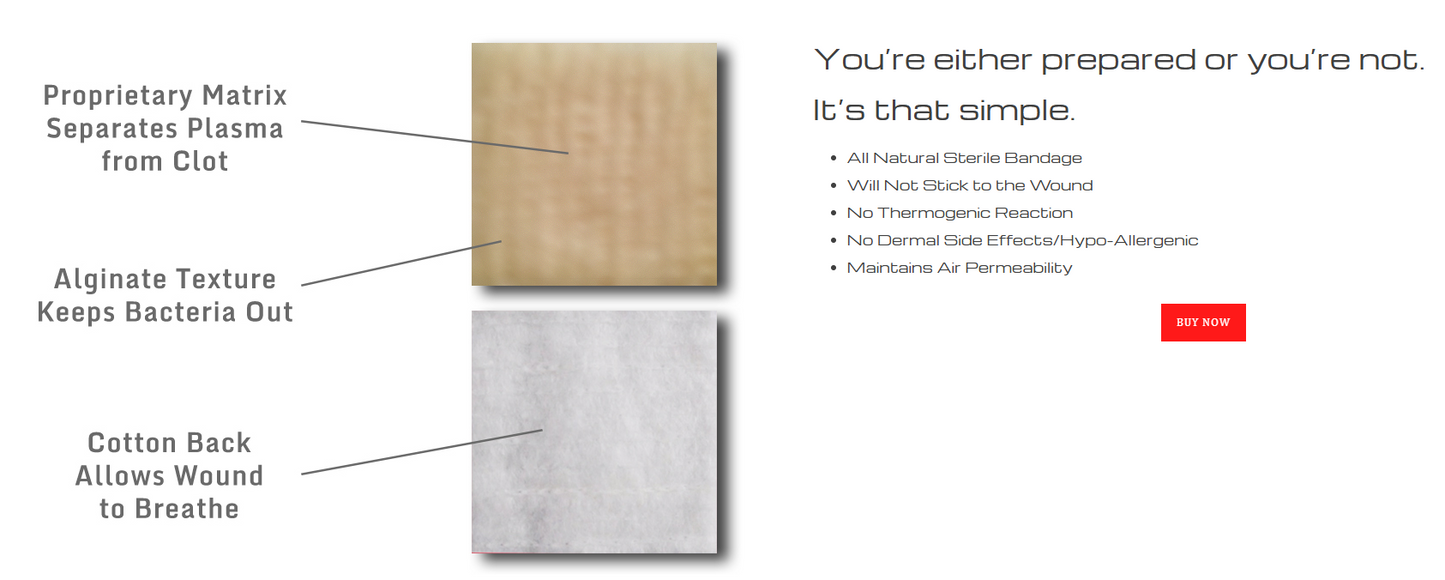 QWICK-AID Natural Hemostatic Bandage